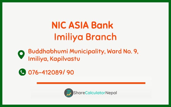 NIC Asia Bank Limited (NICA) - Imiliya  Branch