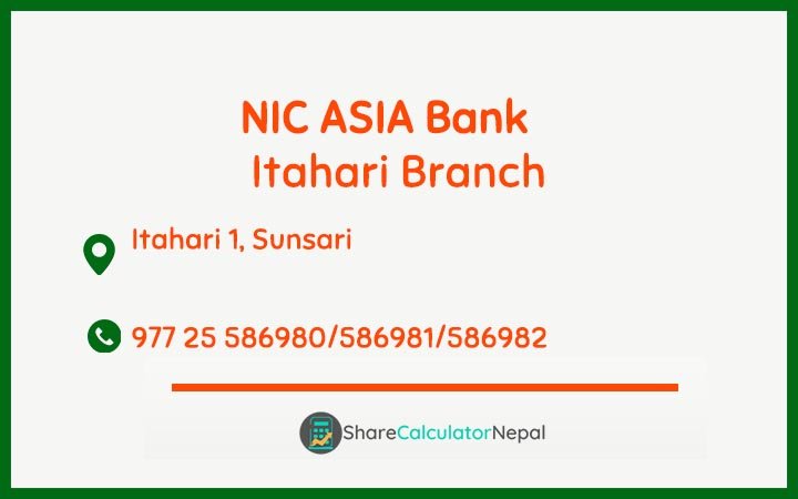 NIC Asia Bank Limited (NICA) - Itahari  Branch