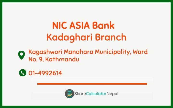 NIC Asia Bank Limited (NICA) - Kadaghari  Branch