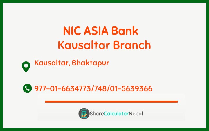 NIC Asia Bank Limited (NICA) - Kausaltar  Branch