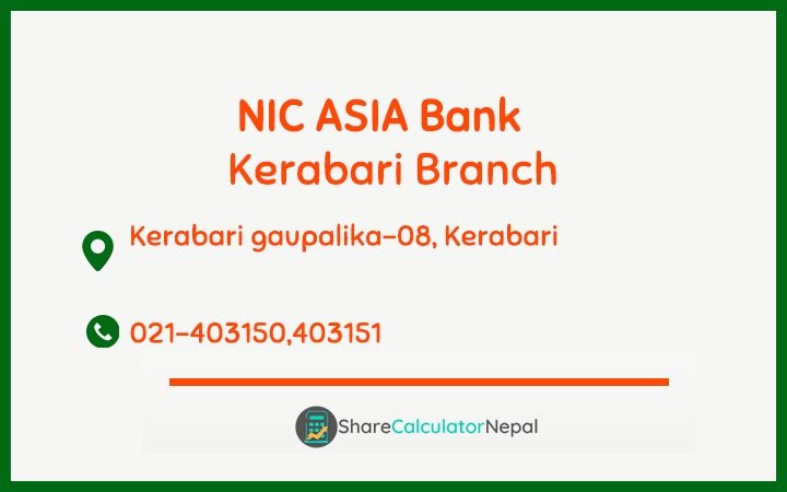 NIC Asia Bank Limited (NICA) - Kerabari  Branch