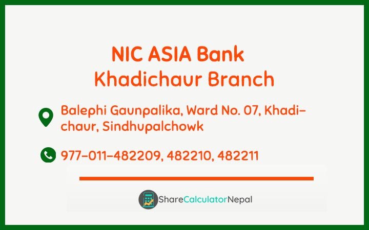 NIC Asia Bank Limited (NICA) - Khadichaur  Branch
