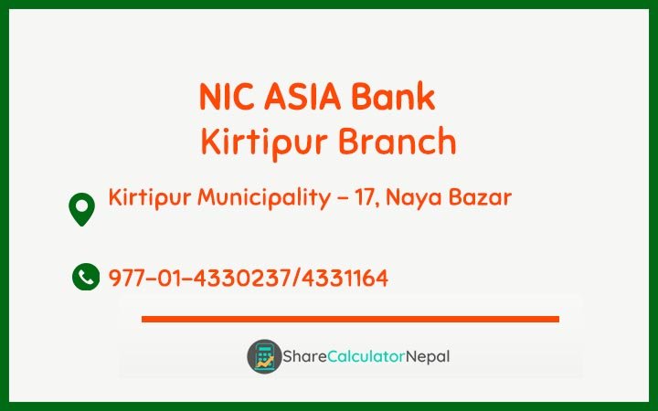 NIC Asia Bank Limited (NICA) - Kirtipur  Branch