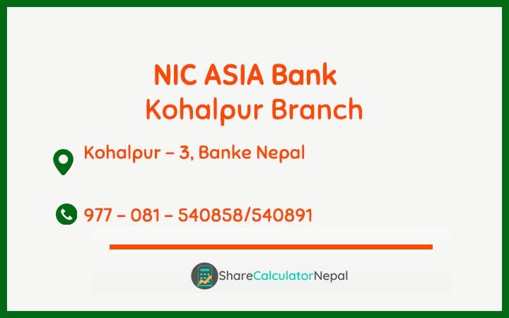 NIC Asia Bank Limited (NICA) - Kohalpur  Branch