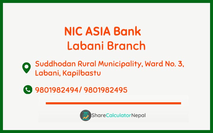 NIC Asia Bank Limited (NICA) - Labani  Branch