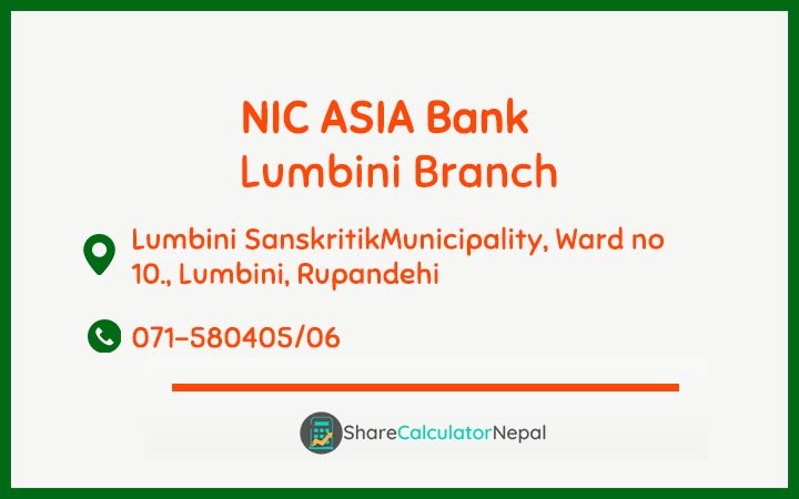 NIC Asia Bank Limited (NICA) - Lumbini  Branch