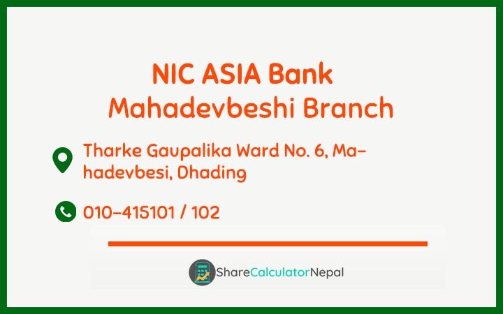 NIC Asia Bank Limited (NICA) - Mahadevbeshi  Branch