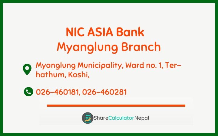 NIC Asia Bank Limited (NICA) - Myanglung  Branch