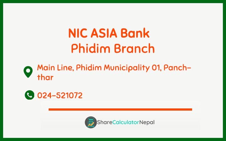 NIC Asia Bank Limited (NICA) - Phidim  Branch