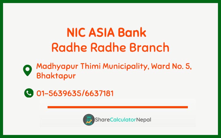 NIC Asia Bank Limited (NICA) - Radhe Radhe  Branch