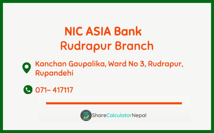 NIC Asia Bank Limited (NICA) - Rudrapur  Branch