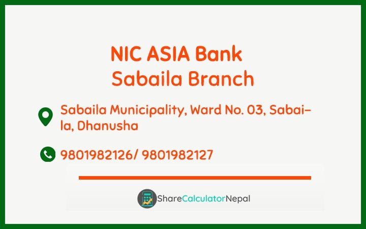 NIC Asia Bank Limited (NICA) - Sabaila  Branch
