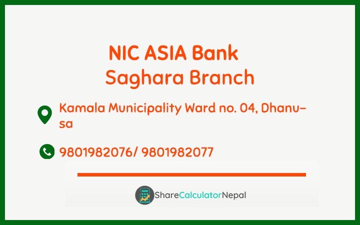 NIC Asia Bank Limited (NICA) - Saghara  Branch