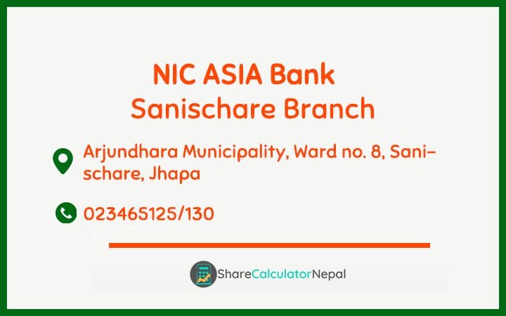NIC Asia Bank Limited (NICA) - Sanischare  Branch