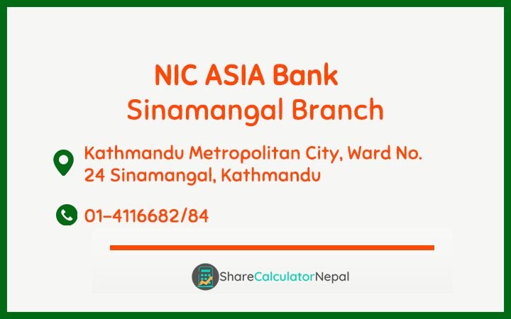 NIC Asia Bank Limited (NICA) - Sinamangal  Branch