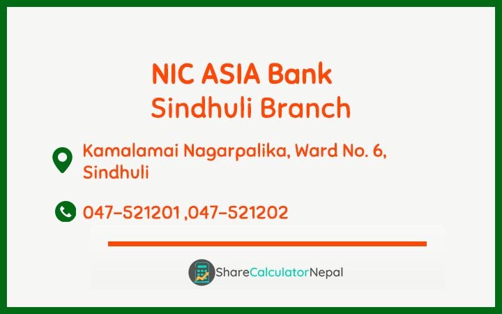 NIC Asia Bank Limited (NICA) - Sindhuli  Branch