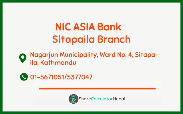 NIC Asia Bank Limited (NICA) - Sitapaila  Branch