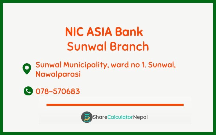 NIC Asia Bank Limited (NICA) - Sunwal  Branch
