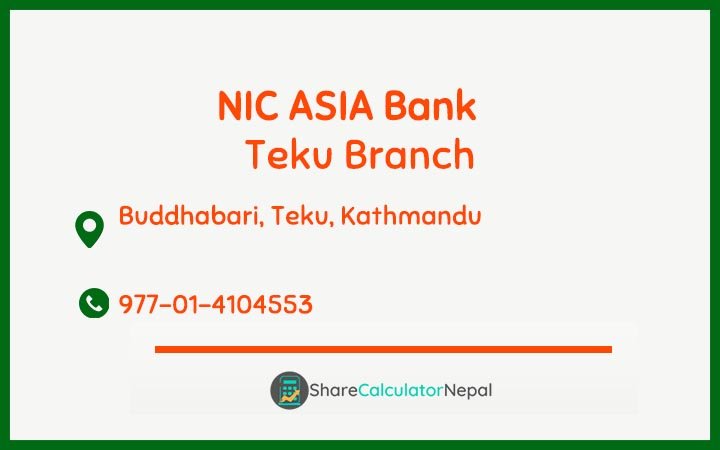 NIC Asia Bank Limited (NICA) - Teku  Branch