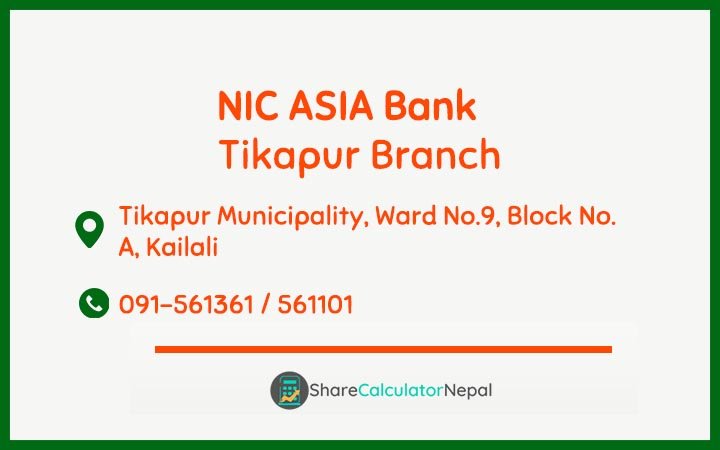NIC Asia Bank Limited (NICA) - Tikapur  Branch