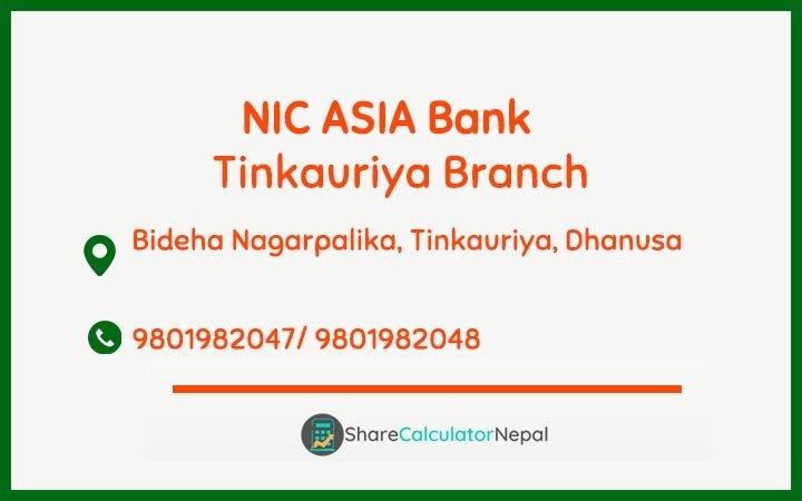 NIC Asia Bank Limited (NICA) - Tinkauriya  Branch
