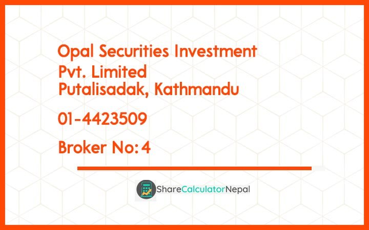 Opal Securities Investment Pvt. Limited