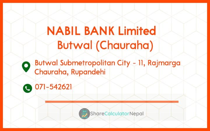 Nabil Bank Limited Butwal (Chauraha)