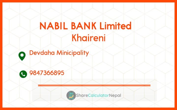 NABIL BANK Limited (NABIL) - Kalimati-Rampur
