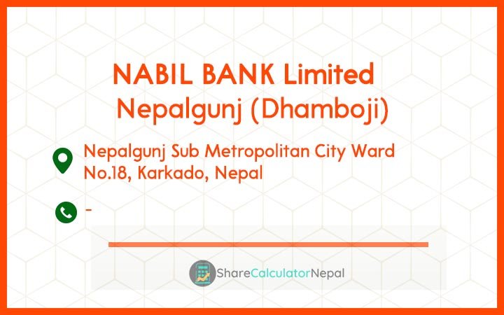 Nabil Bank Limited Nepalgunj (Dhamboji)
