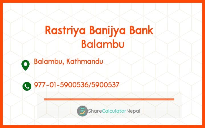 Rastriya Banijya Bank - Balambu