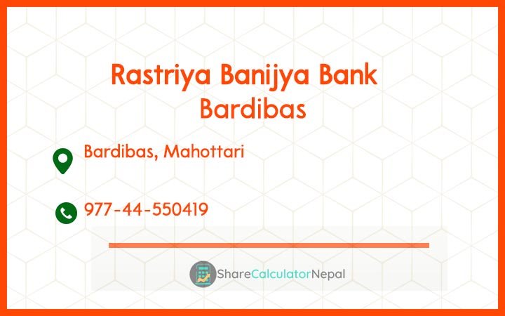 Rastriya Banijya Bank - Bardibas