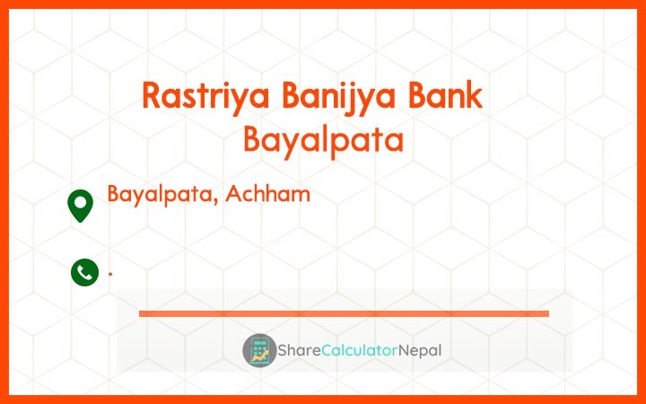 Rastriya Banijya Bank - Bayalpata
