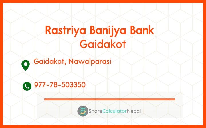 Rastriya Banijya Bank - Gaidakot