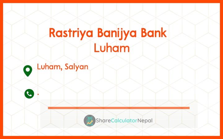Rastriya Banijya Bank - Luham