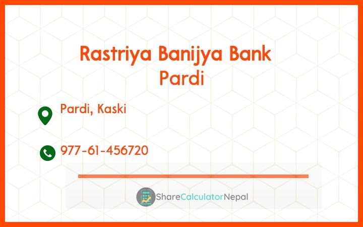 Rastriya Banijya Bank - Pardi