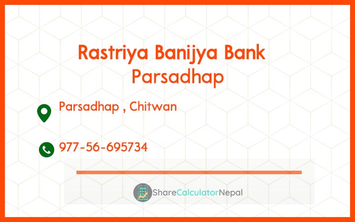Rastriya Banijya Bank - Parsadhap