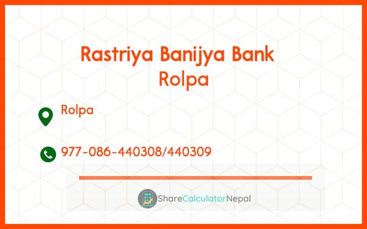 Rastriya Banijya Bank - Rolpa