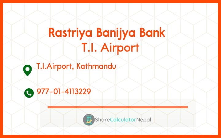 Rastriya Banijya Bank - T.I. Airport