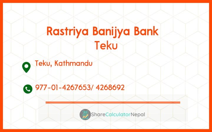 Rastriya Banijya Bank - Teku