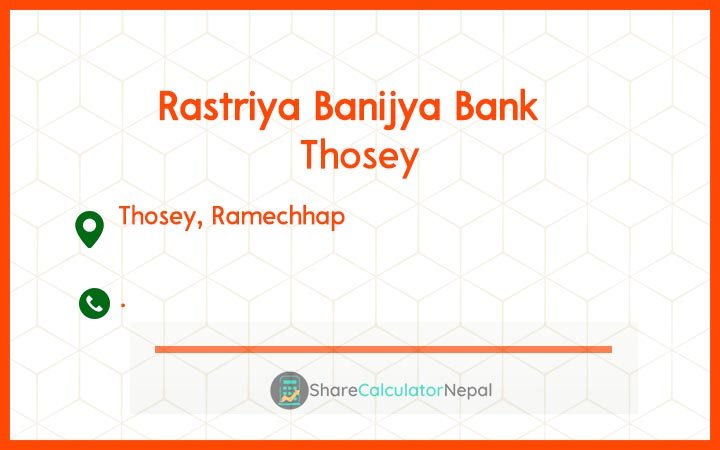 Rastriya Banijya Bank - Thosey