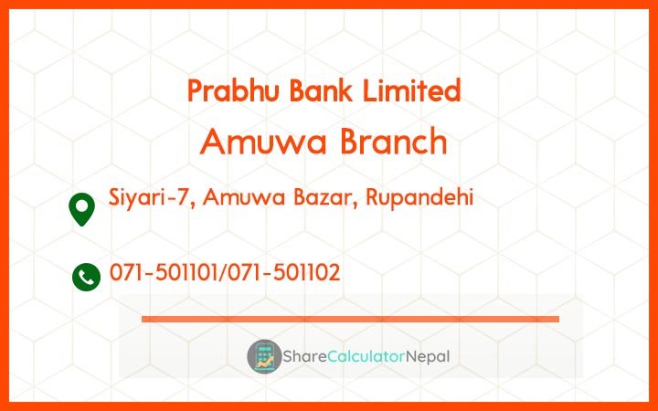 Prabhu Bank (PRVU) - Amuwa Branch