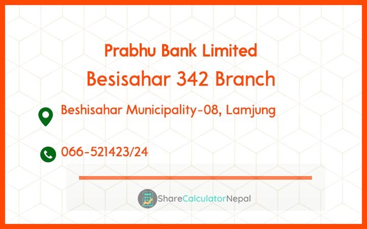 Prabhu Bank (PRVU) - Besisahar 342 Branch