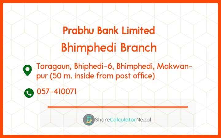 Prabhu Bank (PRVU) - Bhimphedi Branch