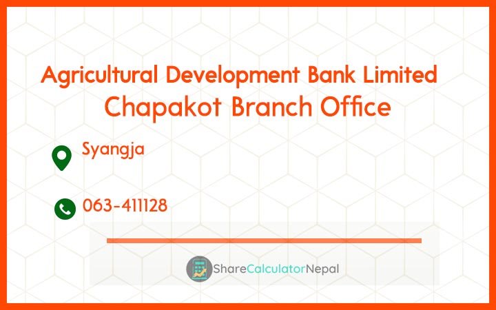 Agriculture Development Bank (ADBL) - Chapakot Branch Office