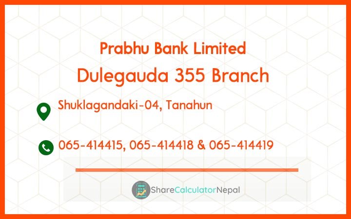 Prabhu Bank (PRVU) - Dulegauda Branch