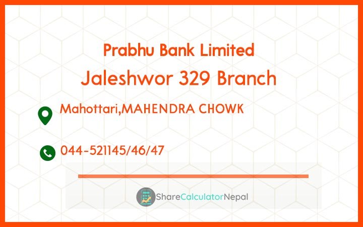 Prabhu Bank (PRVU) - Jaleshwor Branch