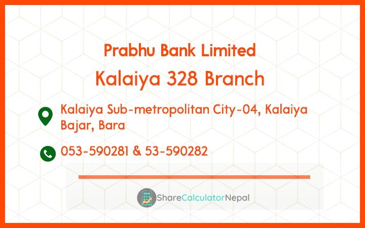 Prabhu Bank (PRVU) - Kalaiya Branch