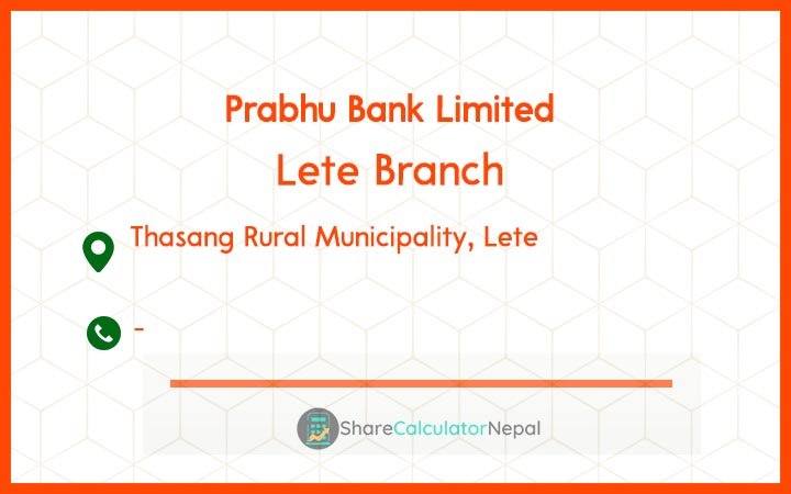 Prabhu Bank (PRVU) - Lions Chowk Ngt Branch