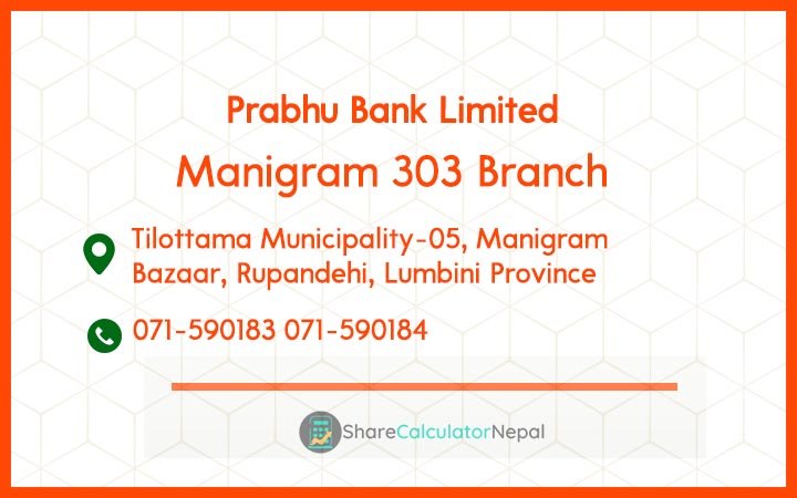 Prabhu Bank (PRVU) - Manigram Branch