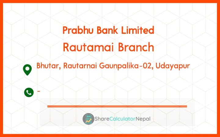Prabhu Bank (PRVU) - Rukum Branch